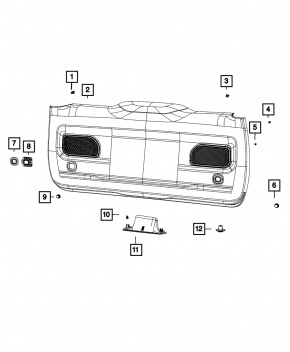 Jeep Grand Cherokee WL 21-25 black lower tailgate trim, long