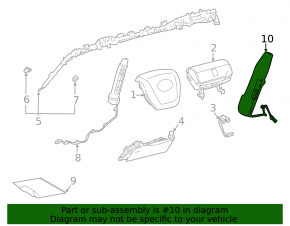 Airbag airbag seat rear left Toyota Sienna 21-25