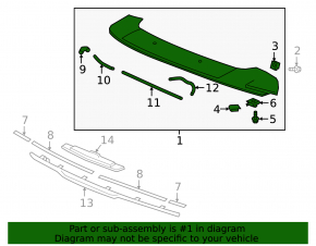 Trunk Door Spoiler Honda CRV 17-22 Structure