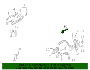 Front left door stop for Nissan Murano z50 03-07