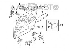 Door trim card front right Nissan Murano z51 09-14