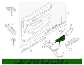 Front right window lift control trim Nissan Murano 25-26