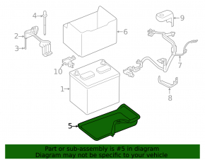 Battery tray Subaru Legacy 15-19