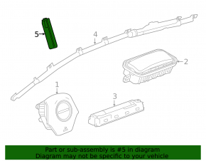 Left seat airbag for Chevrolet Camaro 16-23