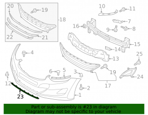 Front bumper lip Hyundai Elantra UD 11-13 prerest