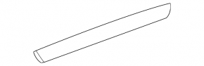 Upper trunk door molding Infiniti JX35 QX60 16-20 rest, chrome, broken fasteners, scratches