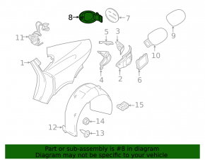 Porsche Panamera 17-23 Fuel Filler Door Housing