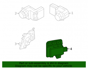 Blind Spot Sensor (BSM) rear left Kia EV6 22-24 with bracket