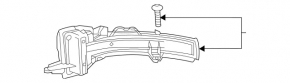 Left-hand mirror turn signal repeater for Mercedes A-class V177 19-22