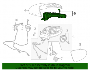 Left-hand mirror turn signal repeater for Mercedes A-class V177 19-22