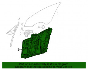 Window lift panel front left Mercedes CLA 14-19