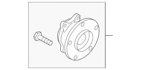 Rear left hub Mazda 3 14-18 BM