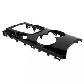 Center console trim with cup holder Ford Edge 15-18 black type 2, scratch