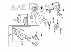 Front left brake disc Mazda6 09-13