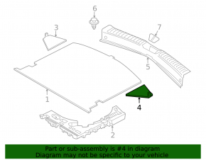Trunk pocket lid left Mazda CX-5 17-21 black