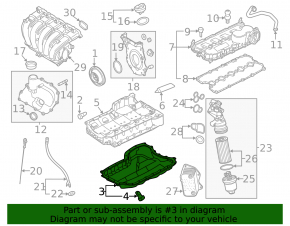 Oil pan VW Jetta 11-14 USA 2.5