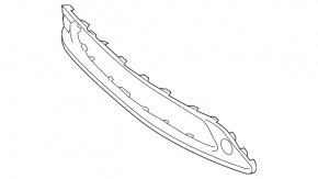 Front bumper center trim Mercedes GLA 15-17 with night pkg