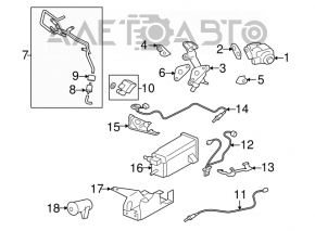 Canister with carbon absorber Mitsubishi Outlander Sport ASX 10- with bracket threads stripped
