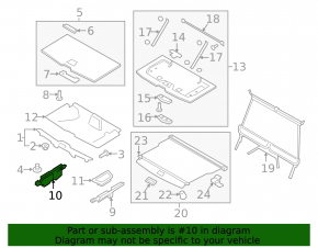 Rear left trunk floor bracket for Volvo XC90 16-25