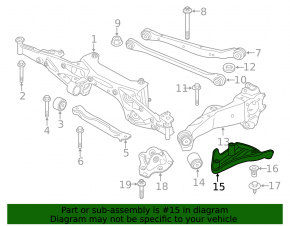 Rear left trunnion guard BMW X1 F48 16-22