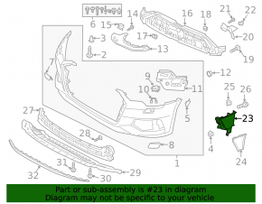 Front bumper air duct right Audi A6 C8 19- inner part