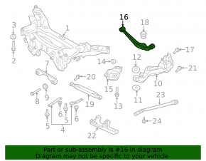 Upper rear left arm Nissan Rogue 14-20 straight