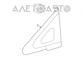 Window blind glass front left Lexus RX350 RX450h 10-15