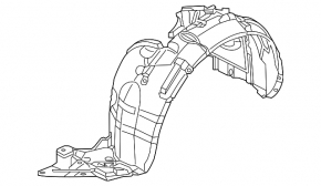 Front right mudguard Nissan Leaf 13-17