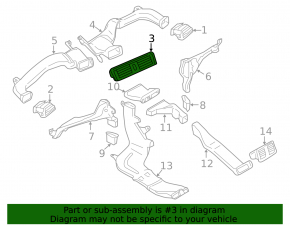 Air duct deflector central BMW 4 F32/33/36 14-16