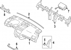 Subaru Forester 25-26 front dashboard without airbag