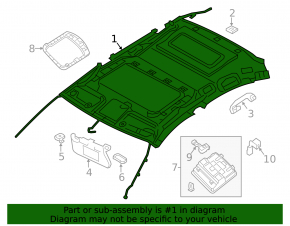 Nissan Altima 13-14 beige headliner for sunroof
