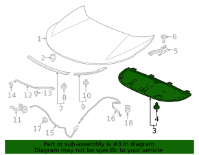 Honda CRV 20-22 hybrid hood insulation