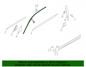Upper door molding front left Audi Q5 80A 18-24