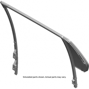 Rear right glass seal with triangle glass GMC Terrain 10-17