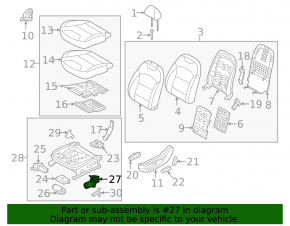 Hyundai Santa FE 21-23 driver's seat height adjustment motor with memory