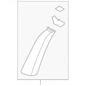 Left rear seat side trim for Hyundai Sonata 15-17, gray fabric