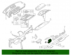 Steering column cover Mercedes W167 GLE 350 450 20-23 dark gray