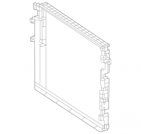 Mercedes W167 GLE 350 450 20-24 plastic radiator frame