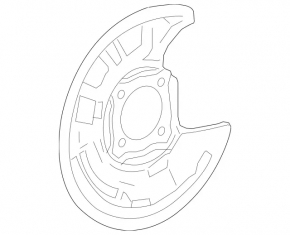 Rear left brake disc cover Mercedes W246 16-17 EV
