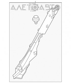 Rear pillar trim lower left Mazda 6 13-21 type 1 black