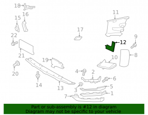 Left front bumper mudguard for Land Rover Range Rover Evoque 2020-23 S, SE