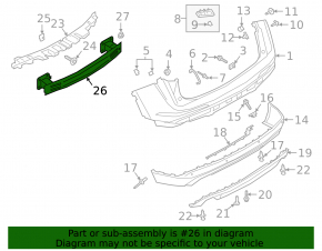 Rear Bumper Reinforcement Ford Escape MK4 20-