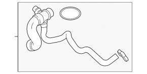 Upper radiator cooling hose for BMW X5 F15 16-18 plug-in