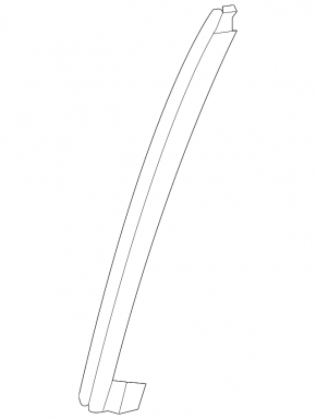 Rear left door glass guide Mercedes W211