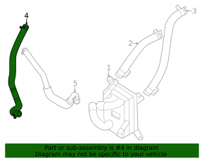Upper cooling hose Kia Sorento 21-25 HEV, PHEV