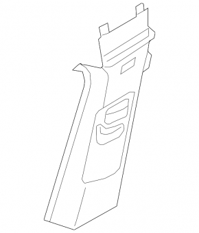 Center pillar trim, upper belt, right, VW Taos 22-25, gray