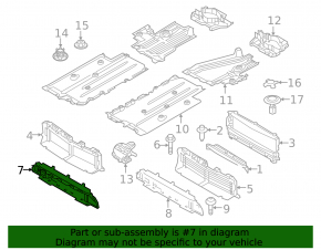 Radiator air duct lower Volvo XC40 19-25 T4, B4