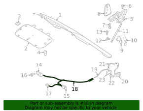 Volvo S60 19-25 Front Hood Release Cable