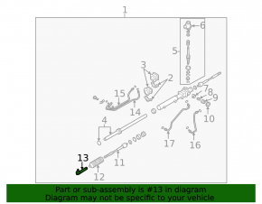 Tie rod with tip left Subaru b10 Tribeca 08-14