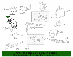 Brake booster brake booster Lexus RX450h 16-22